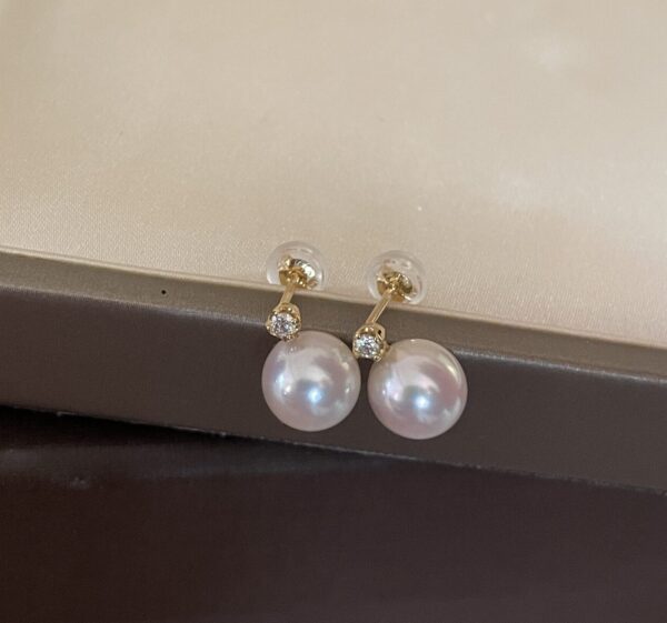 ダイヤモンドアコヤ真珠ピアス